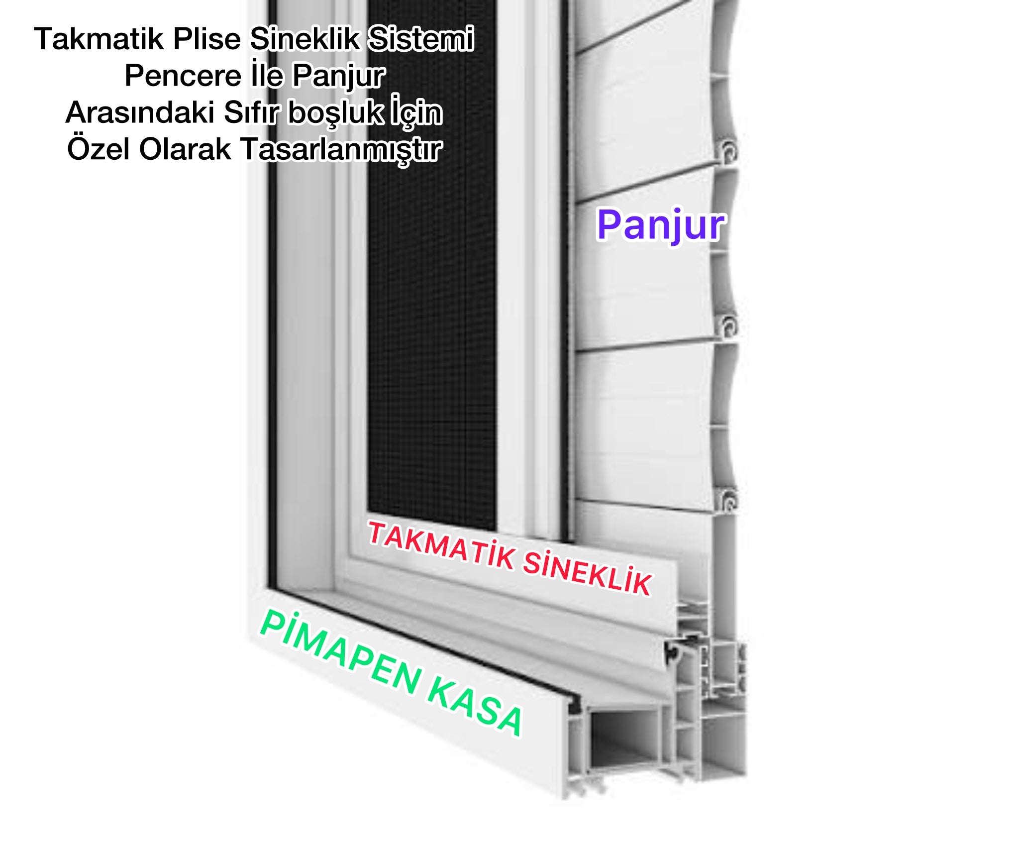 Takmatik Plise Sineklik Pencere