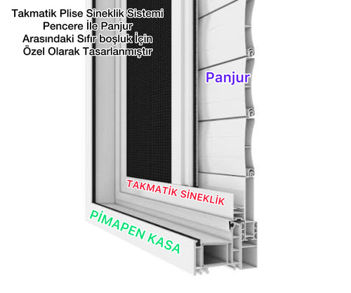 Takmatik Plise Sineklik Pencere